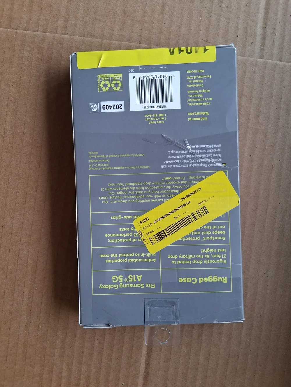 On Running Black Rugged SAMSUNG Galaxy A15 5G Shock-Resistant Phone Case